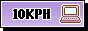 black text '10 kph' on a purple background, next to a pink computer graphic