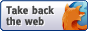 grey text 'take back the web' next to firefox icon, a fox around a blue globe